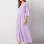 Dámské fialové krajkové šaty