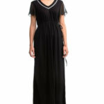 Vamp – Elegantní jednobarevné dámské šaty 14511 – Vamp