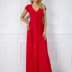 Červené elegantní maxi šaty