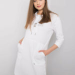 Bílé bavlněné šaty s aplikací