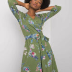 Zelené květinové šaty pro ženy
