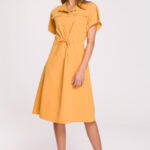 Dámské košilové šaty Yellow S298 – Stylove